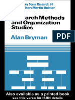 Bryman (1989) Research methods and organization studies