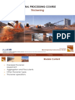 Mineral Processing Course: Thickening