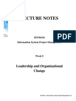 Lecture Notes: Leadership and Organizational Change
