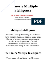 Gardner's Multiple Intelligence: Mr. Wilfredo Cardenas Salvador JR