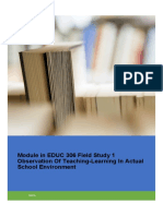 (Template) Module in Field Study 1