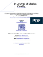 Quality American Journal of Medical: The Human Factors Analysis Classification System (HFACS) Applied To Health Care