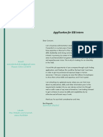 Cover Letter: Application For HR Intern