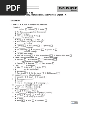 Progress Test: Files 7-12 Overview | PDF | The Beatles | George
