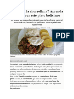 Receta Chorrellana Bolivia