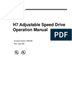 H7 Adjustable Speed Drive Operation Manual: Document Number: 52854-001 Date: April, 2003