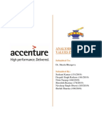 Analysis of Culture & Values in Accenture: Submitted To