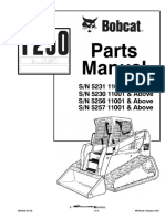 Bobcat t250 Parts Manual SN 523011001 523111001 525611001 525711001 and Above