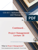 CH-407 - Industrial Organization and Management: Dr. Syed Ali Ammar Taqvi