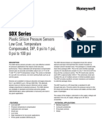 SDX Series: Plastic Silicon Pressure Sensors Low Cost, Temperature Compensated, DIP, 0 Psi To 1 Psi, 0 Psi To 100 Psi