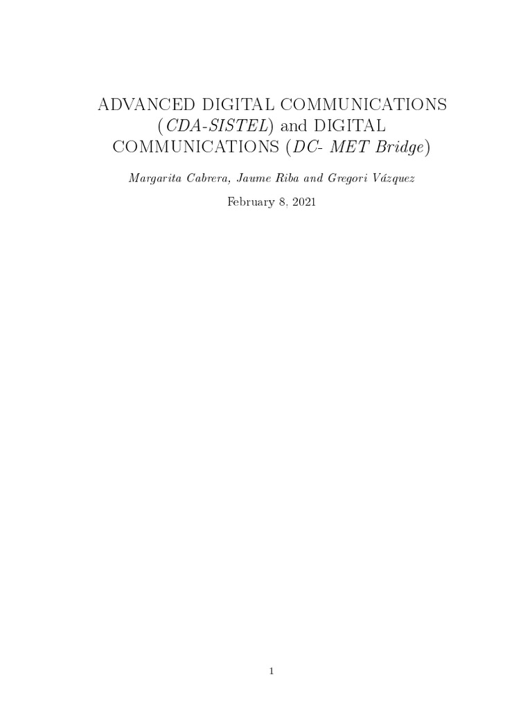 Exercises - Digital Communications | PDF | Ultra Wideband | Modulation