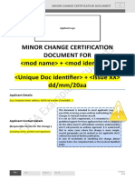 Minor Change Certification Guidance Document - 17.02.16 - V1