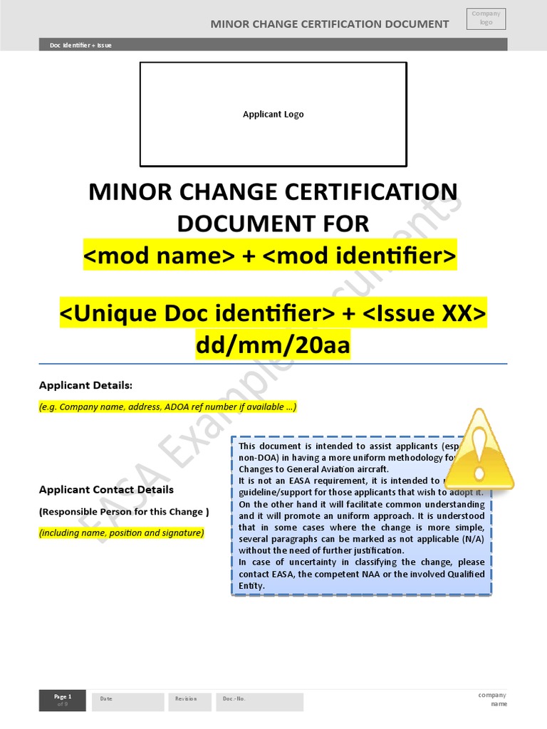 Minor Change Certification Guide for GA Aircraft | PDF | Flight Test ...