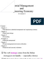 Industrial Management and Engineering Economy: BY. Esubalew Y