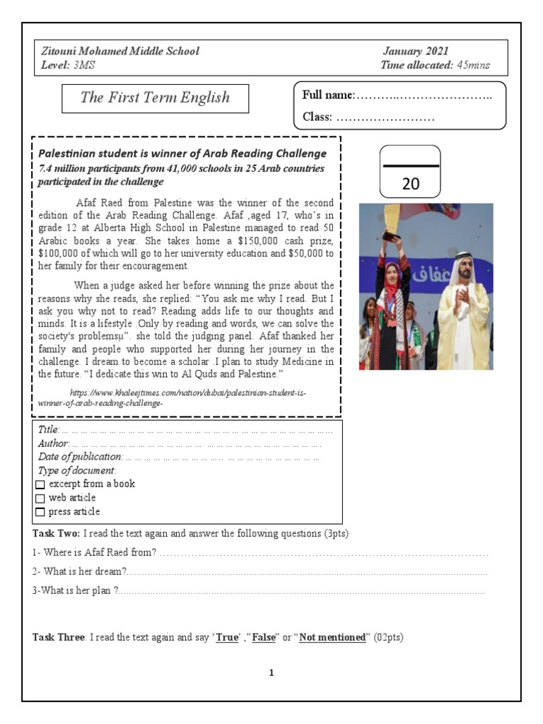 3ms English Test | PDF | Cognition | Communication