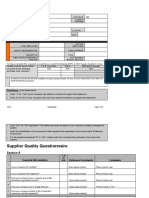 Supplier Quality Questionnaire Rev E