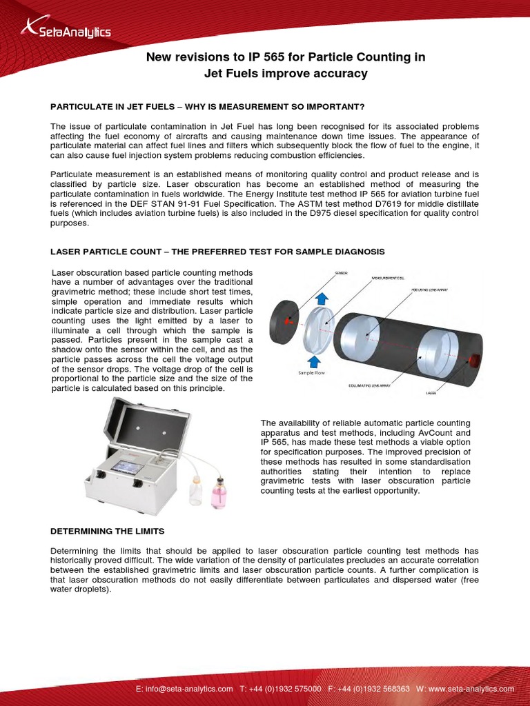 Jet Fuel Particle Count Standards Update | PDF | Jet Fuel | Biodiesel