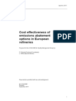 Cost Effectiveness of Emissions Abatement Options in European Refineries