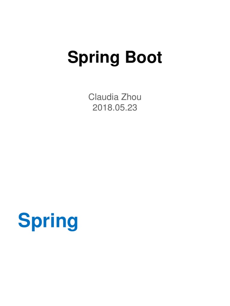 Spring Boot Overview and Examples | PDF | Information Technology | Data ...