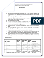 AMTI 52nd National Talent Competitions 2021 Mock Test Instructions