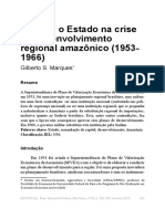 SPVEA. O Estado Na Crise Do Desenvolvimento Regional Amazonico