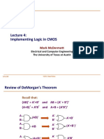 Lecture 4 - Implementing Logic in CMOS