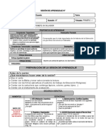 Sesión de Aprendizaje Primer Grado