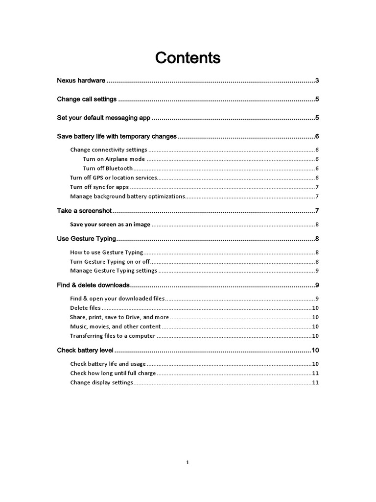 Nexus Device User Guide Overview | PDF | Screenshot | Mobile App