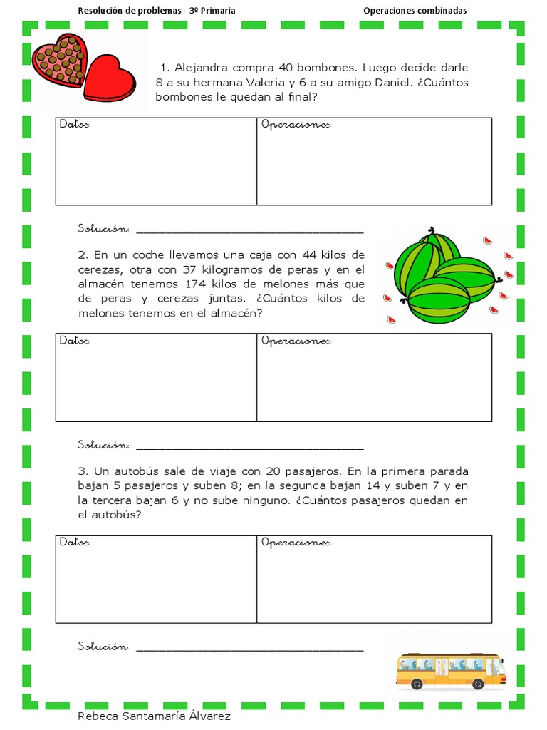 Problemas de matemáticas 3º primaria | PDF | Transporte | Science