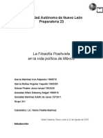 La Filosofía Positivista en La Vida Política de México