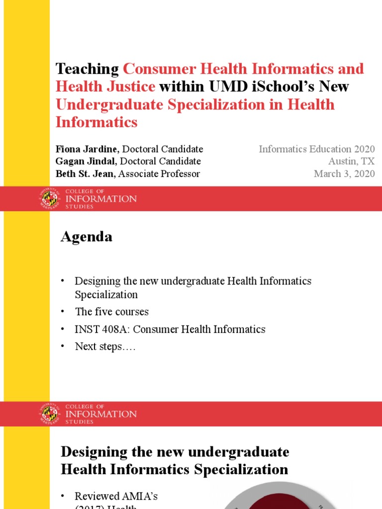 Health Informatics Specialization Overview | PDF | Health Informatics ...