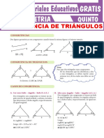 Congruencia de Triángulos para Quinto Grado de Secundaria