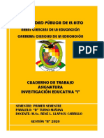 Cuaderno Inv. Educ. I 'Primer Ii 2020 Corregido