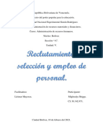 Proceso de reclutamiento y selección