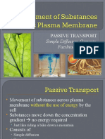 Movement of Substances Across Plasma Membrane