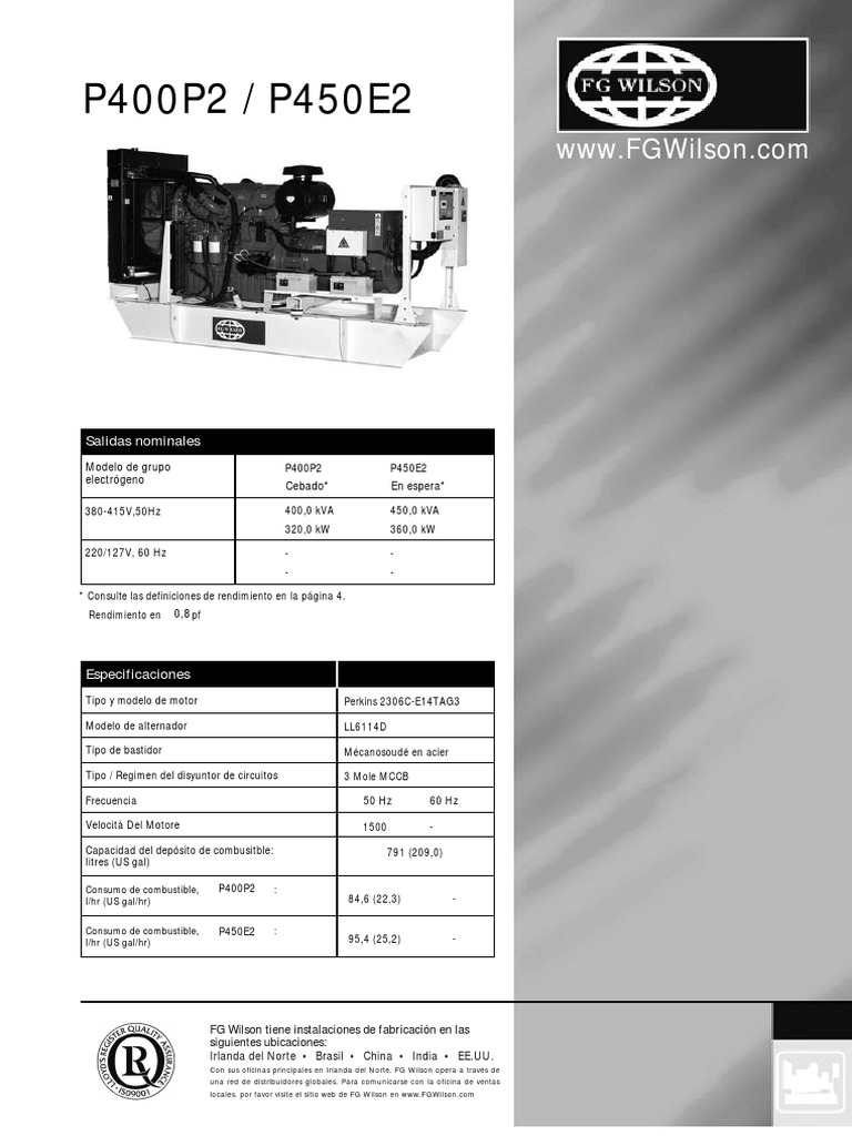 P400P2 P450e2 (4PP) Es (1206) | PDF | Cantidades fisicas | Ingeniería ...