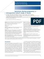 Safety of Acupuncture During Pregnancy: A Retrospective Cohort Study in Korea