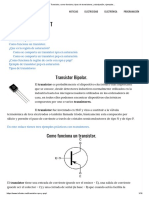 Transistor, Como Funciona, Tipos de Transistores, Polarización, Ejemplos..