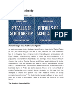 Pitfalls of Scholarship: Painful Nostalgia For A Past Research Agenda