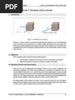 Week 2: Resultant of Force System