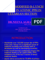 Role of Modified B-Lynch Suture in Atonic PPH in Cesarean Section