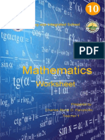 Math 10 Worksheet