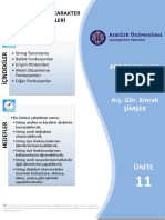 11 - String Sınıfı Ve Karakter Dizisi İşlemleri