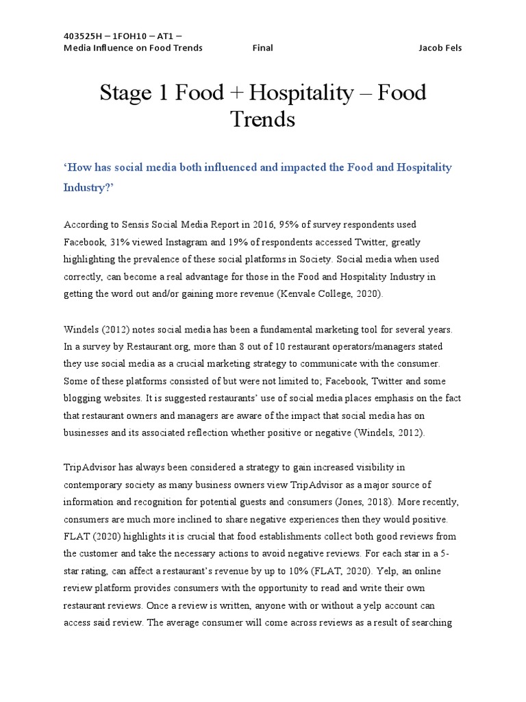 Social Media's Impact on Food Trends | PDF | Social Media | Popular ...