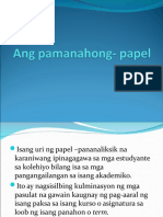 Ang Pamanahong - Papel