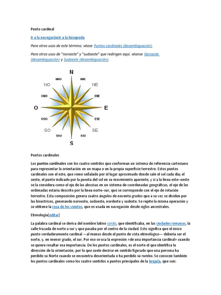 Puntos Cardinales | PDF | Navegación | Espacio