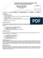 UNSA Cusco examen parcial de Dinámica con 4 bloques y figuras