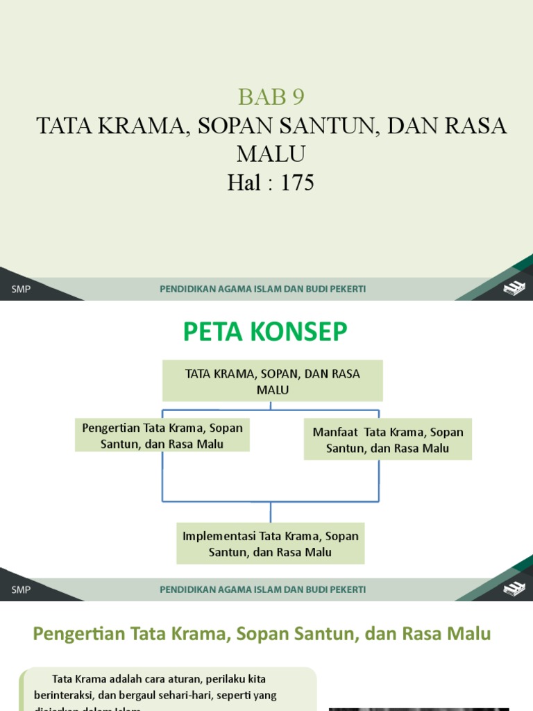 Bab 9 Tata Krama Sopan Dan Rasa Malu
