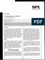 SPE 14642-Financing Mergers and Acquisitions