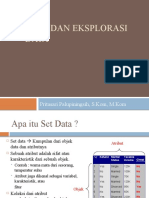 Data Dan Eksplorasi Data: Pritasari Palupiningsih, S.Kom, M.Kom